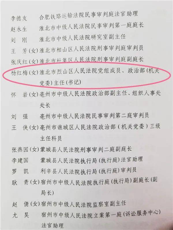 喜讯！烈山**杨红梅同志获评“全省**系统先进工作者”荣誉称号(图2)